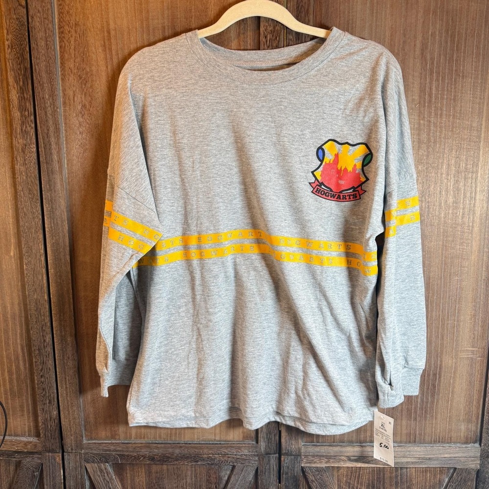 Harry Potter Hogwarts Alumni Long Sleeve Shirt Youth XL 14/16 Gray NWT
